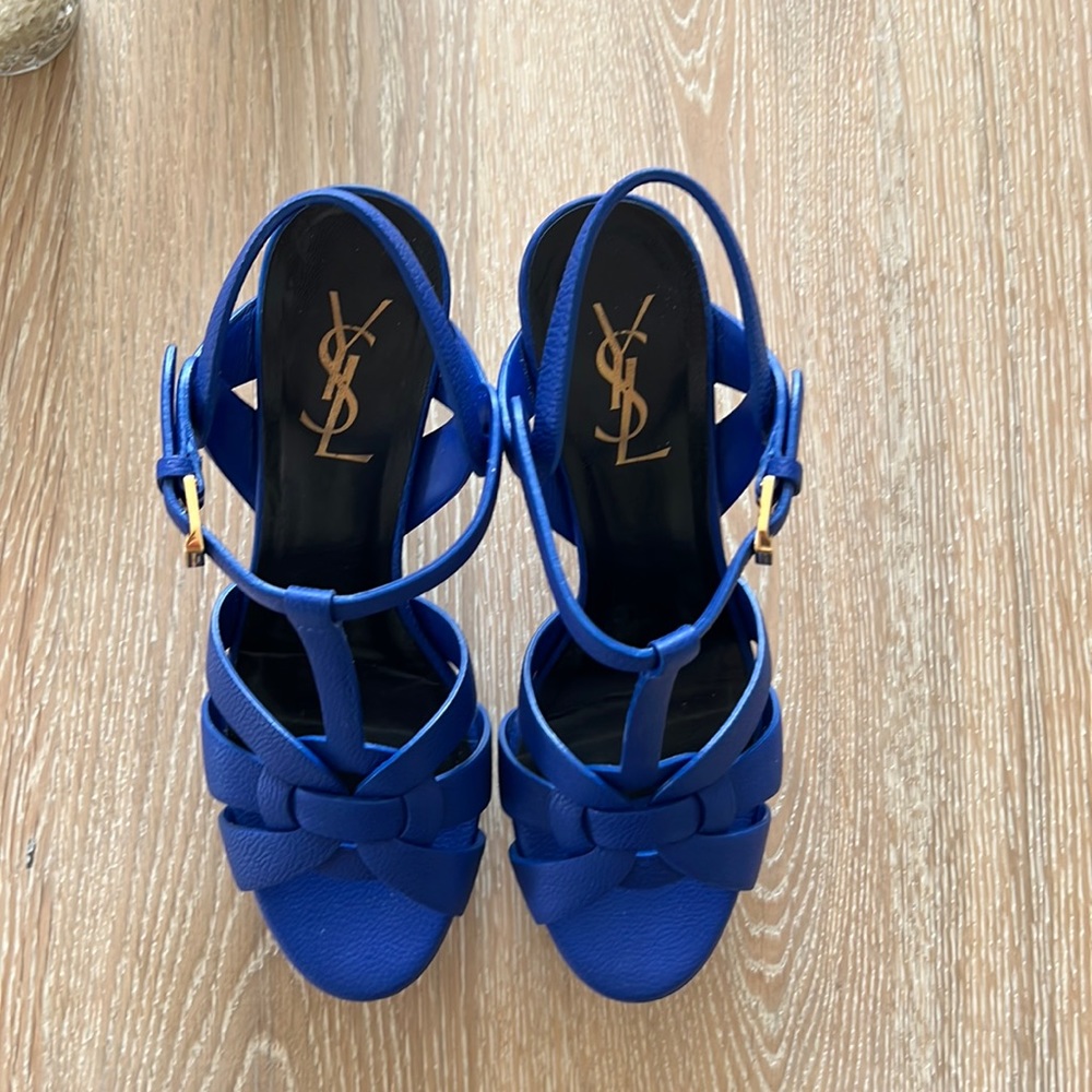Saint Laurent Tribute platform sandals size 37.5